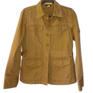 J. Crew cotton khaki tan traveler jacket Medium